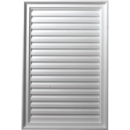 EKENA MILLWORK Vertical Urethane Gable Vent Louver, Non-Functional, 24"W x 20"H GVVE24X20D